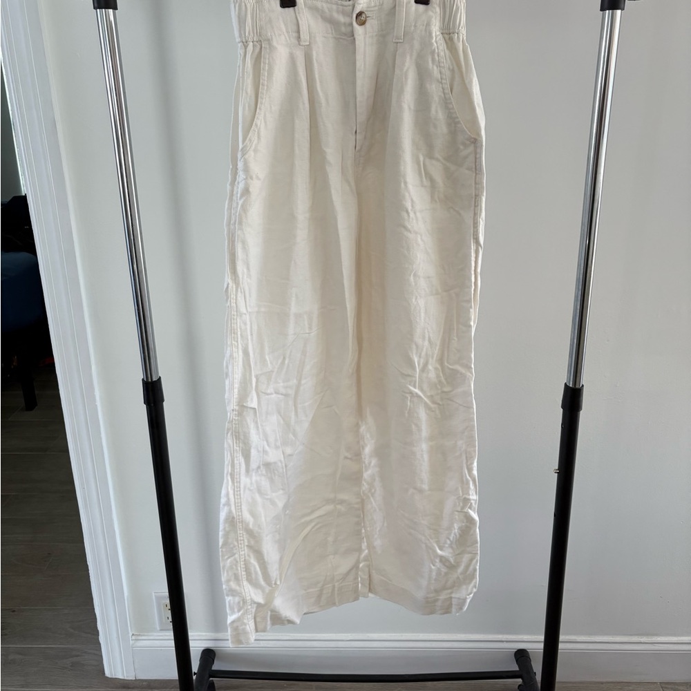 Madewell Off-White Cotton Trousers